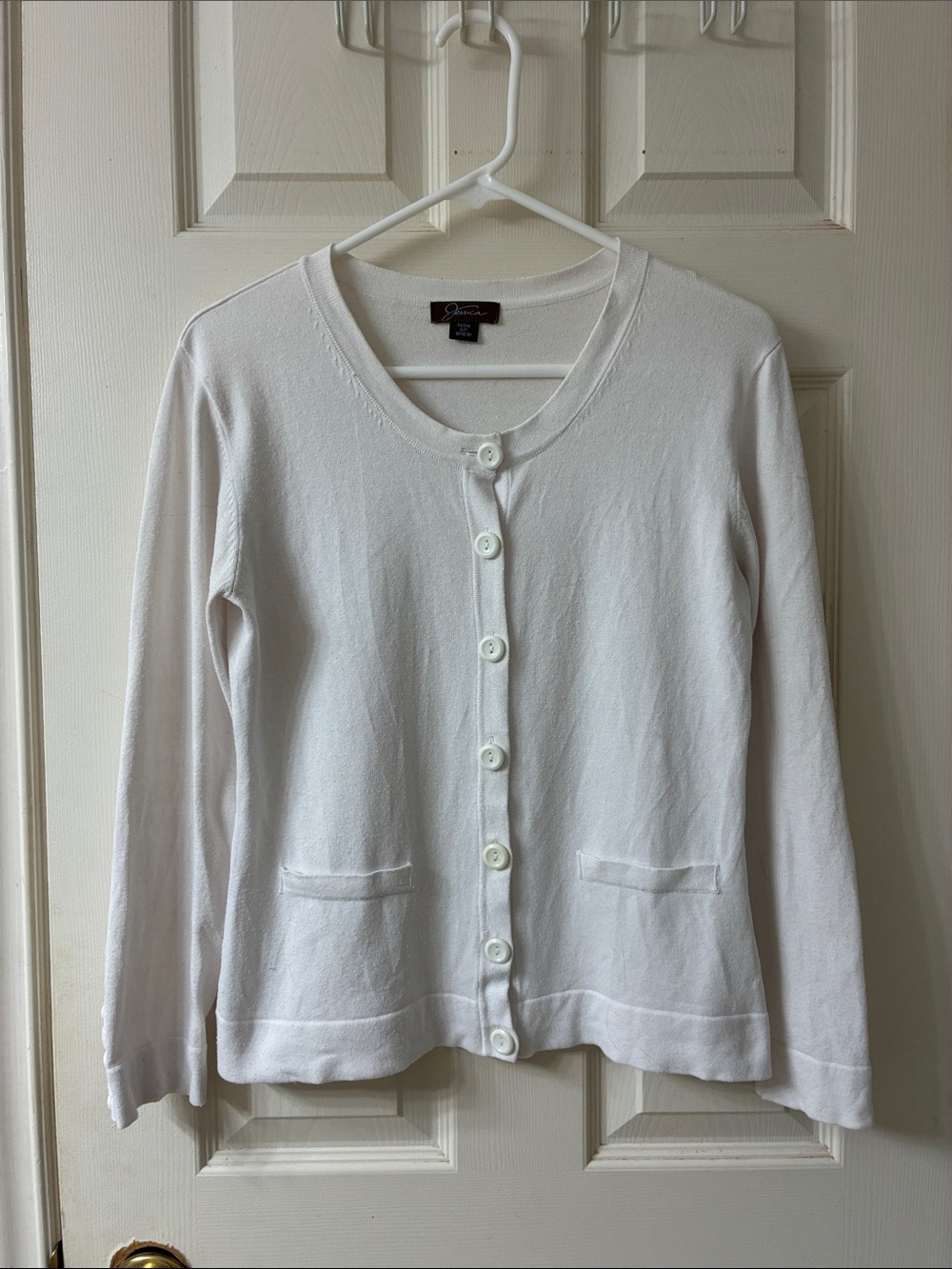 🌷3 for $25🌷Jessica, US SP (Petites) White Long Sleeve Cardigan